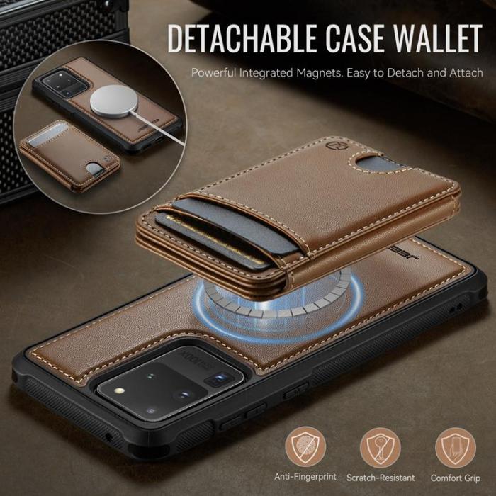 OEM - JEEHOOD Samsung Galaxy S20 Ultra Fodral Konstläder - Brun