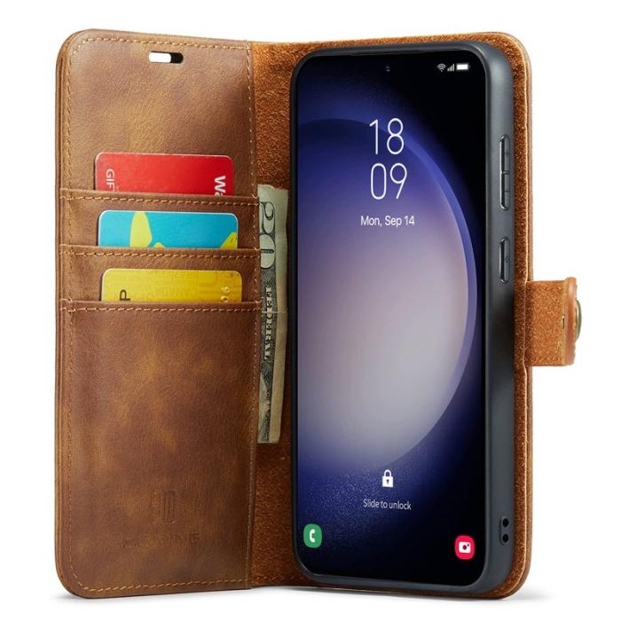 DG.MING - DG.MING Samsung Galaxy A56 5G Plånboksfodral Äkta läder - Brun