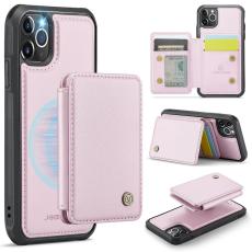 JEEHOOD - JEEHOOD J05 Mobilskal till iPhone 11 Pro Max L&auml;der med Kortfack - Rosa