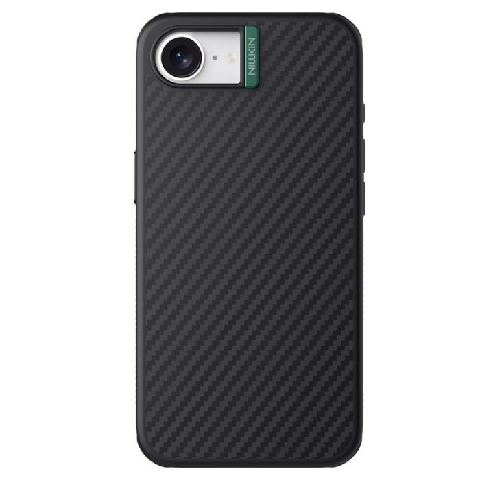 Nillkin - NILLKIN Mobilskal till iPhone 16e Magnetiskt Kolfiber TPU + PC Grön
