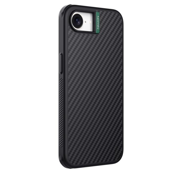 Nillkin - NILLKIN Mobilskal till iPhone 16e Magnetiskt Kolfiber TPU + PC Grön