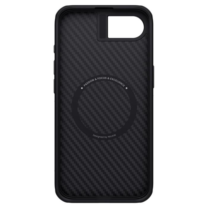 Nillkin - NILLKIN Mobilskal till iPhone 16e Magnetiskt Kolfiber TPU + PC Grön