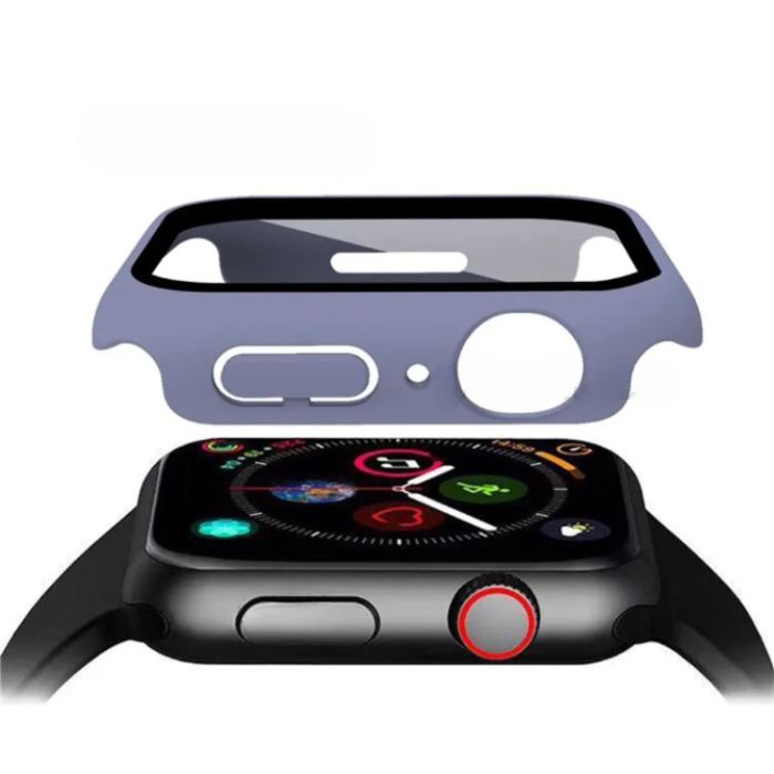 OEM - 2-i-1 Skal med Hädat glas Apple Watch 7/8 (45mm) - Lila