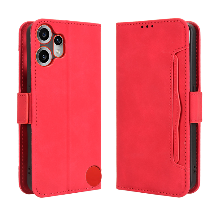A-One Brand - Nothing CMF Phone 2 Pro Plånboksfodral Magnetisk Closure - Röd