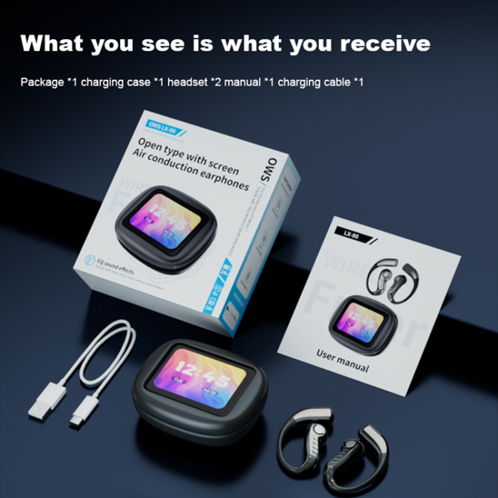 A-One Brand - Trådlösa Bluetooth-Hörlurar Sports Open Ear Hook LX-90