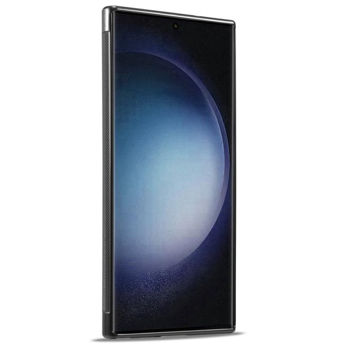 LC.imeeke - LC.IMEEKE Samsung Galaxy S24 Ultra Fodral KonstLäder - Svart