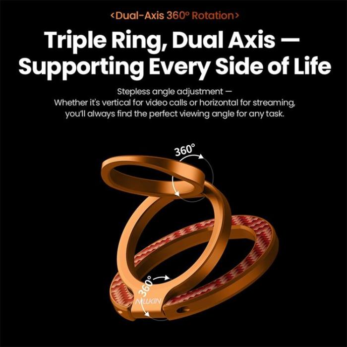 Nillkin - NILLKIN Magnetisk Ringhållare Kickstand Aramid Fiber Aluminiumhållare