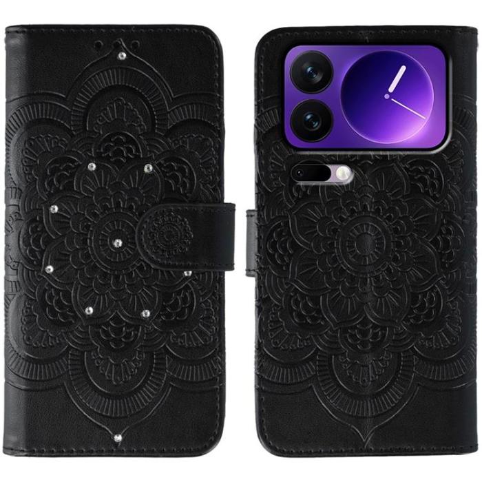 A-One Brand - Xiaomi 17 Pro Max Plånboksfodral Rhinestone Mandala Imprint