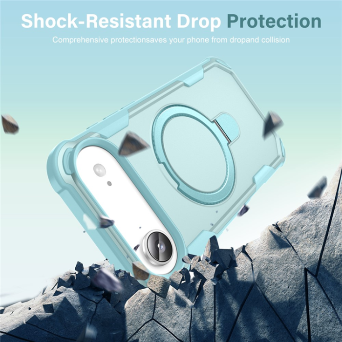 A-One Brand - iPhone 17 Air Mobilskal MagSafe Kickstand Shockproof - Blå