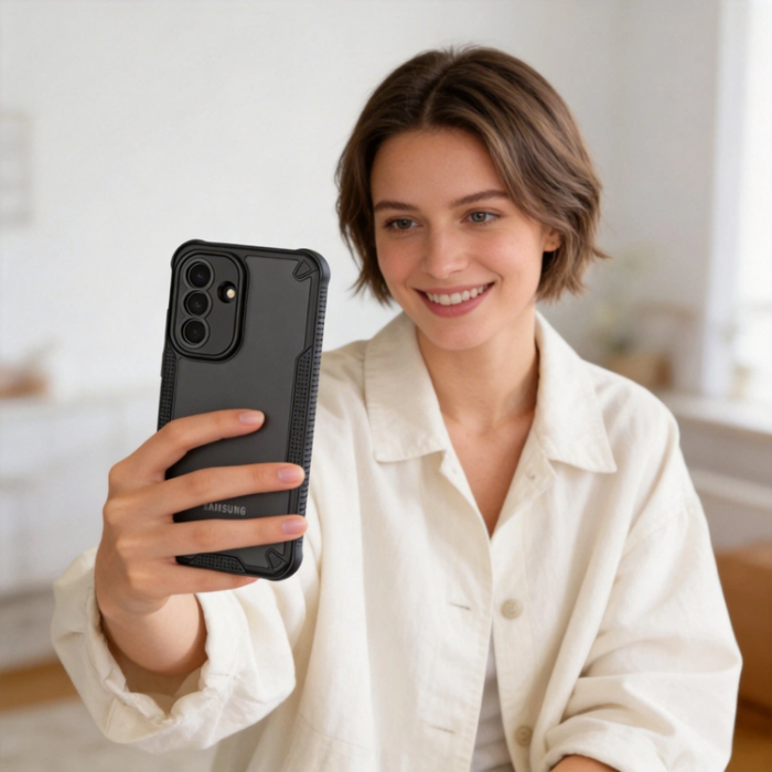 Ringke - Tech-Protect Mobilskal För Galaxy A57 5G Rugged Shield - Matt Svart