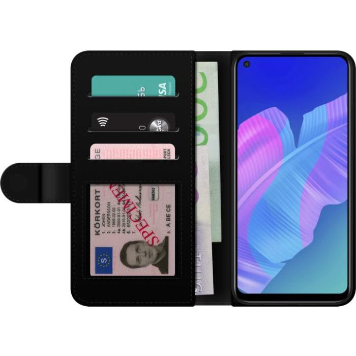 iSecrets - Plånboksfodral till Huawei P40 lite E med Rosa blomma