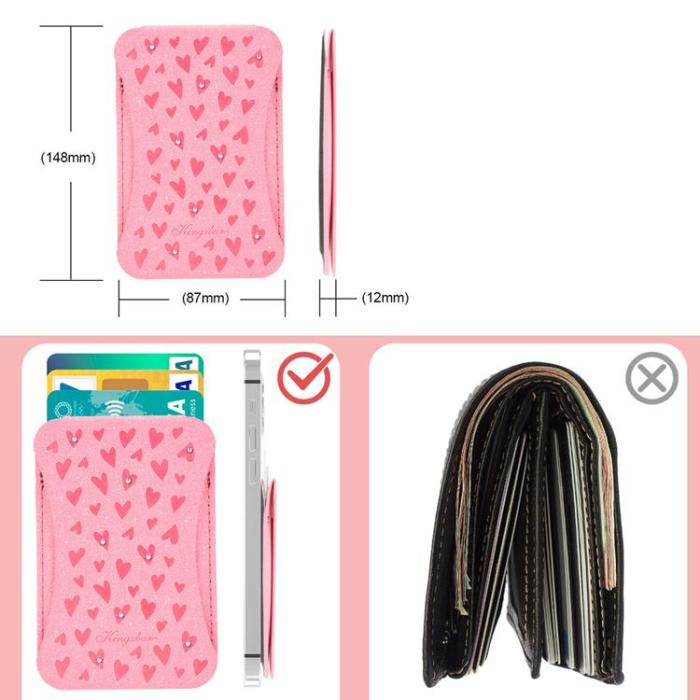 UTGATT1 - Kingxbar Magnetic MagSafe Korthållare - Rosa