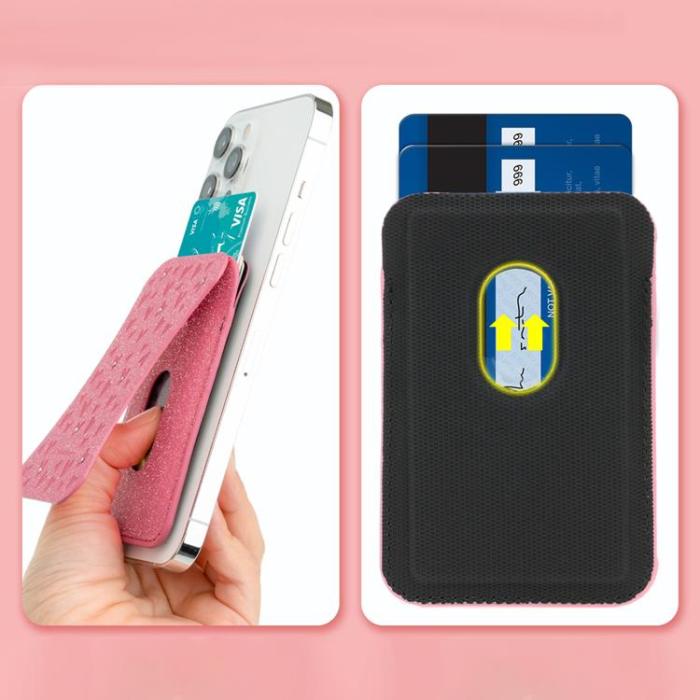 UTGATT1 - Kingxbar Magnetic MagSafe Korthållare - Rosa