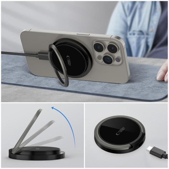 Tech-Protect - Tech-Protect Trådlös Laddare Magsafe QI15W-A33 - Svart