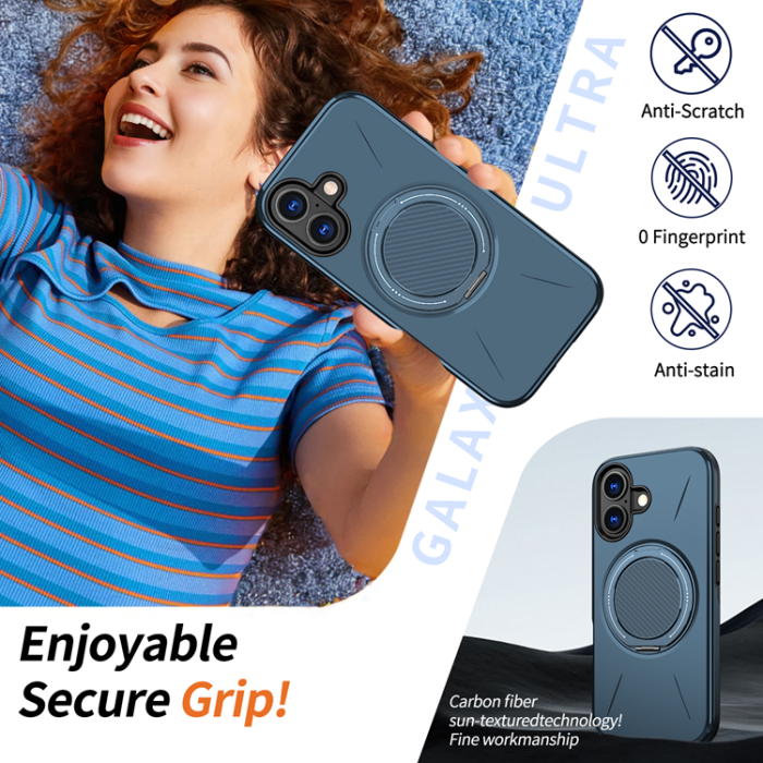 A-One Brand - iPhone 16 Plus Mobilskal MagSafe Rotating Kickstand TPU + PC