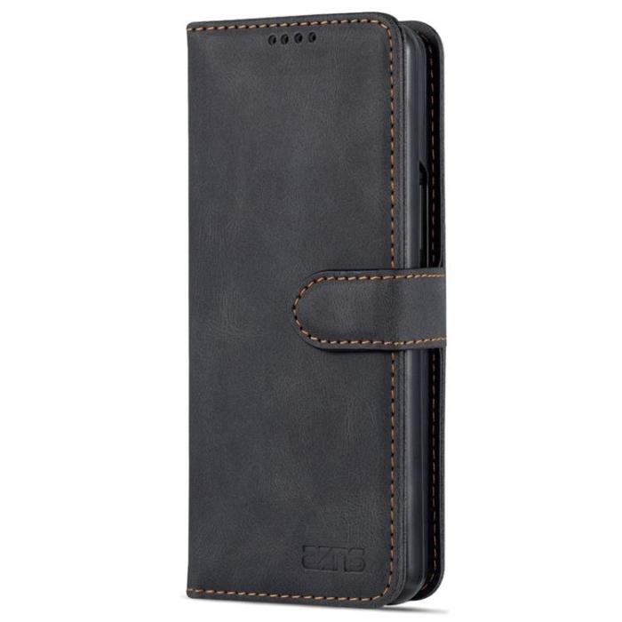 AZNS - AZNS Galaxy Z Fold 4 Plånboksfodral PU Läder Magnetic - Svart