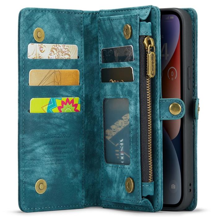 Caseme - CASEME iPhone 15 Pro Max Plånboksfodral 008 Detachable - Blå