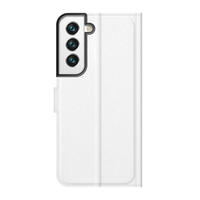 OEM - Litchi Magnetic Fodral Galaxy S22 Plus 5G - Vit