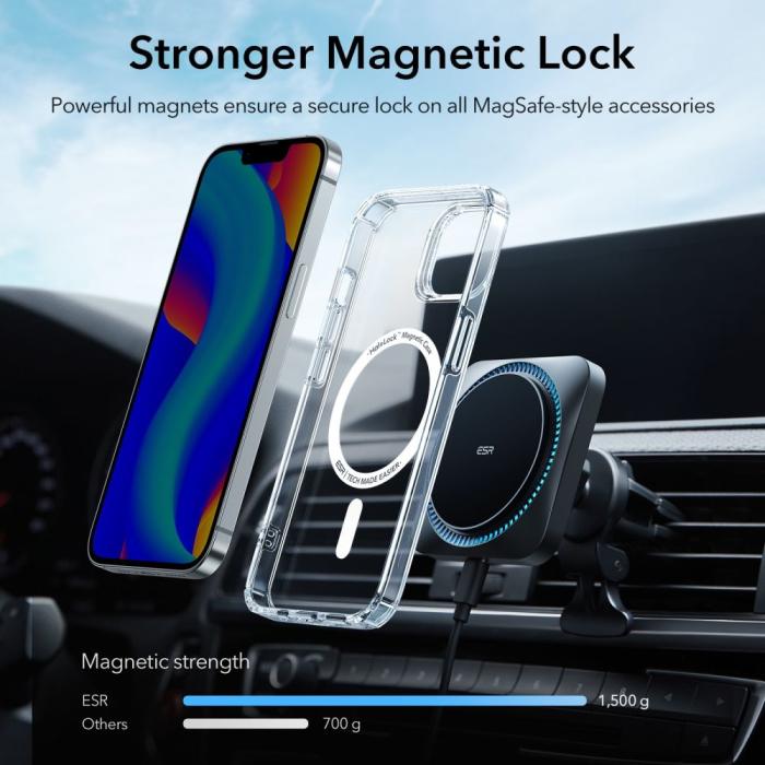 ESR - ESR iPhone 14 Plus Magsafe Skal Krystec Halolock - Clear
