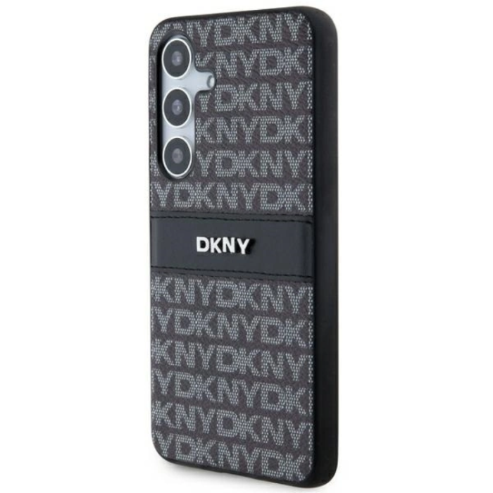 DKNY - DKNY Galaxy S24 Mobilskal Läder Mono Stripe & Metal Logo