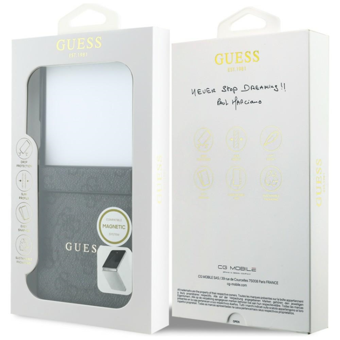 Guess - Guess Mobilskal För Galaxy Z Flip 8 MagSafe 4G Classic - Svart