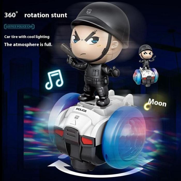 OEM - Avtagbar Polisfigur Balansbilleksak med Musik Ljus för Barn (Ålder 3+)