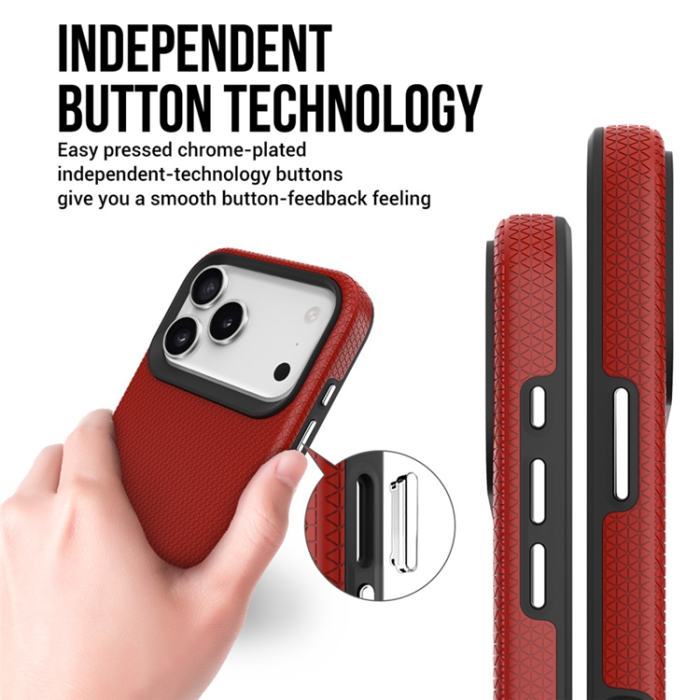 A-One Brand - iPhone 17 Pro Max Mobilskal MagSafe Protective TPU+PC - Röd