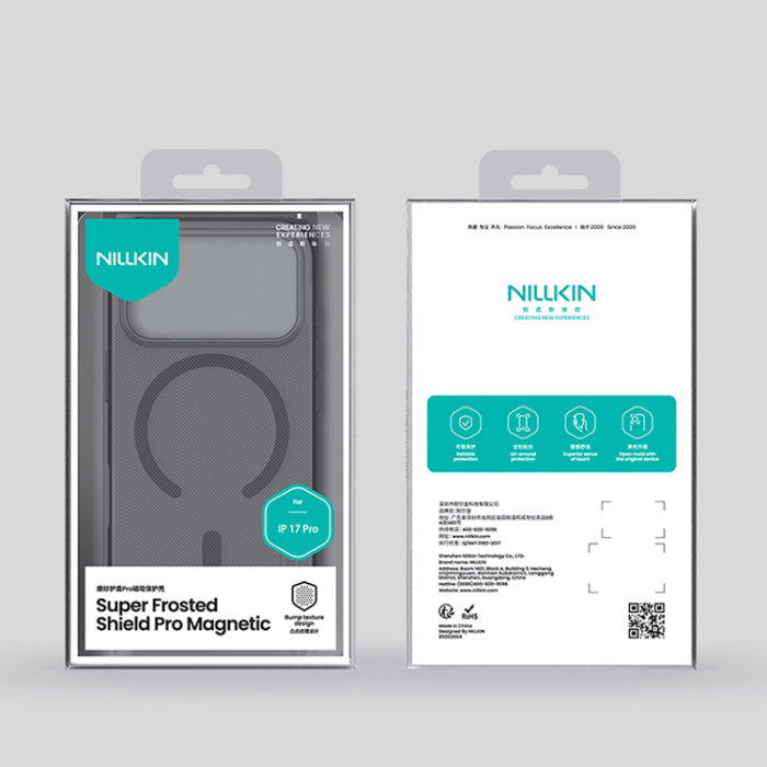 Nillkin - Nillkin iPhone 17 Pro Mobilskal MagSafe Super Frosted Shield Pro - Svart