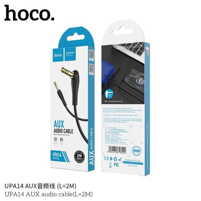 UTGATT1 - Hoco AUX 3.5 mm Ljud Kabel 2 m - Svart