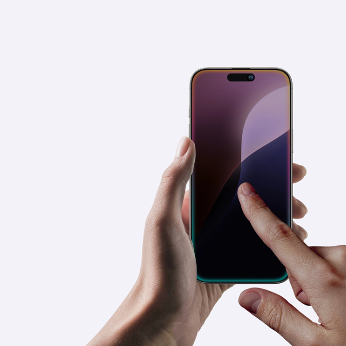 AmazingThing - AmazingThing iPhone 16 Plus Härdat Glas Skärmskydd Radix Privacy