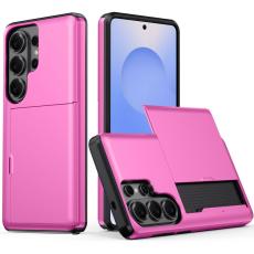 Amorus - AMORUS Mobilskal till Samsung Galaxy S26 Ultra Plast Med Kortfack - Rosa