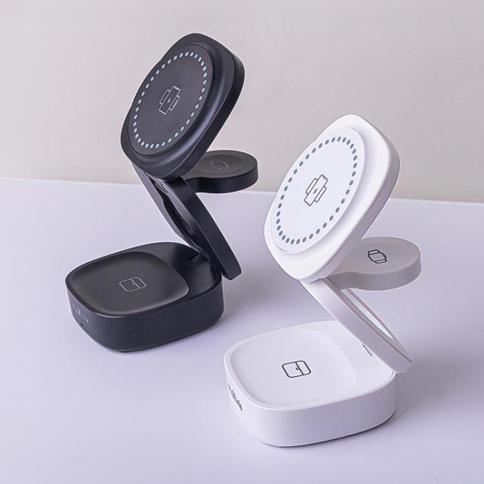 Maxlife - Maxlife 3-in-1 Trådlös Laddare Magnetisk 15W - Vit