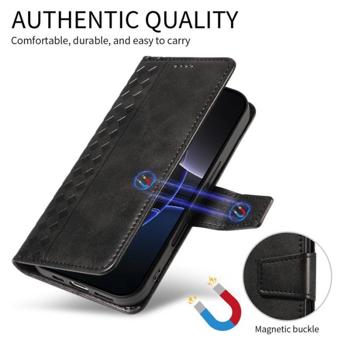 OEM - Samsung Galaxy S26 Ultra Plånboksfodral Äkta Läder Ställ - Svart
