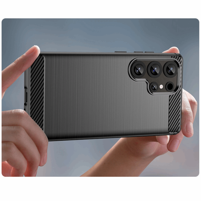 OEM - Galaxy S25 Ultra Mobilskal Carbon Flexible - Svart