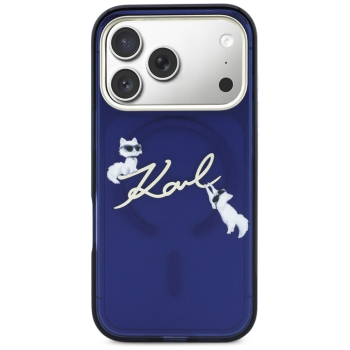 KARL LAGERFELD - Karl Lagerfeld iPhone 17 Pro Max Mobilskal Magsafe IML Choupettes Karl Script