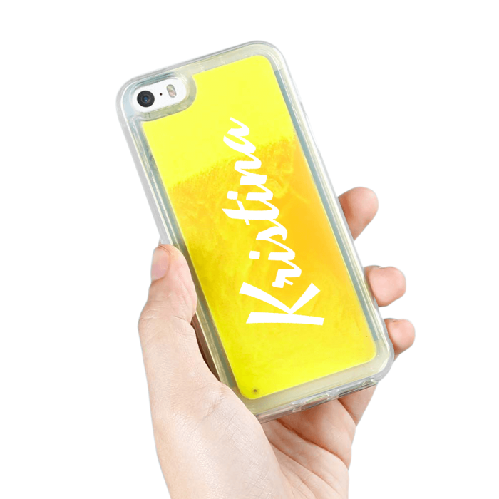 UTGATT5 - Designa Själv Neon Sand skal iPhone 5/5s/SE - Orange