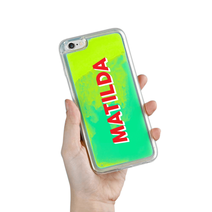 UTGATT5 - Designa Själv Neon Sand skal iPhone 6/6s Plus - Grön