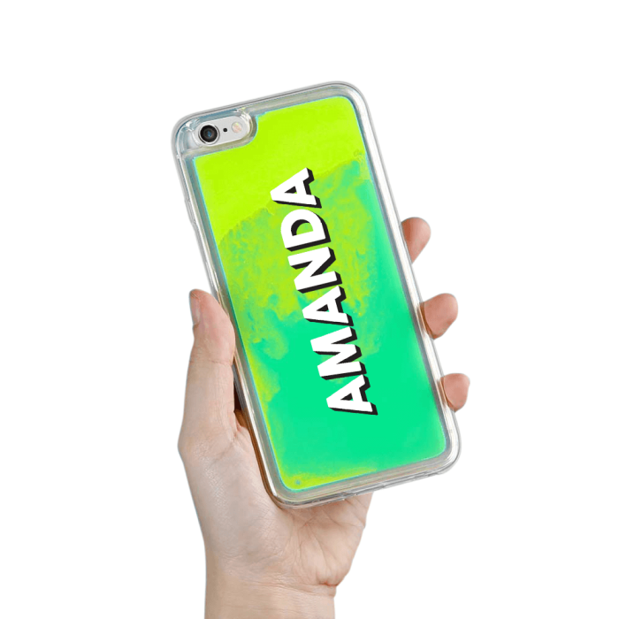 UTGATT5 - Designa Själv Neon Sand skal iPhone 6/6s Plus - Grön