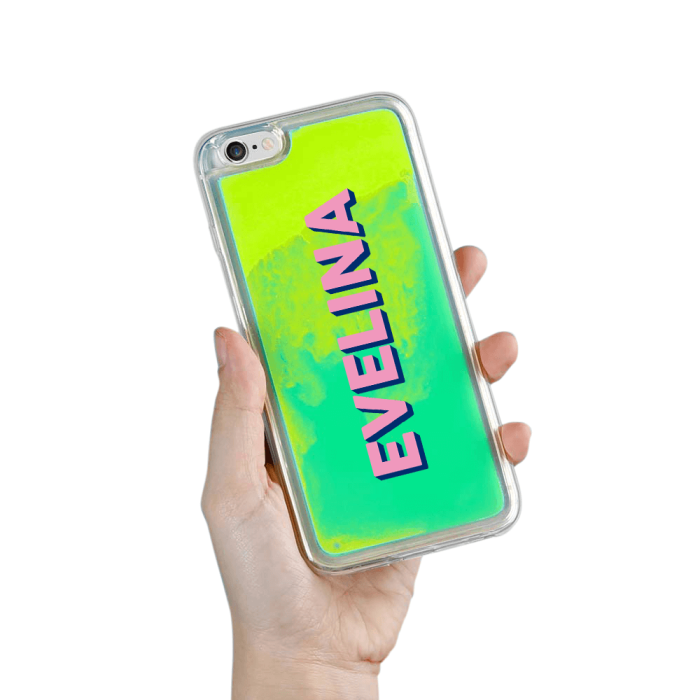 UTGATT5 - Designa Själv Neon Sand skal iPhone 6/6s Plus - Grön