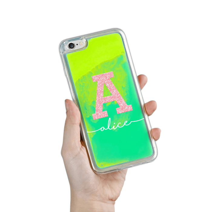 UTGATT5 - Designa Själv Neon Sand skal iPhone 6/6s Plus - Grön