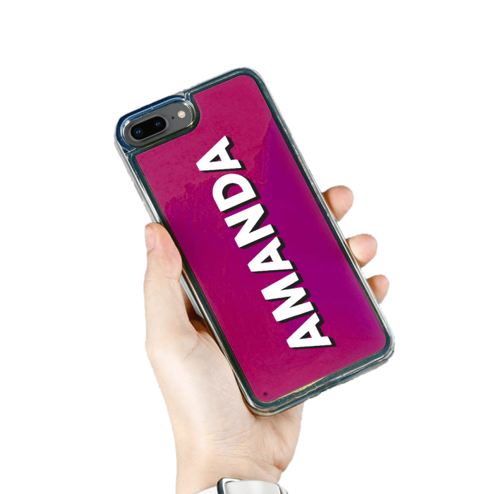 UTGATT5 - Designa Själv Neon Sand skal iPhone 7/8 Plus - Violet