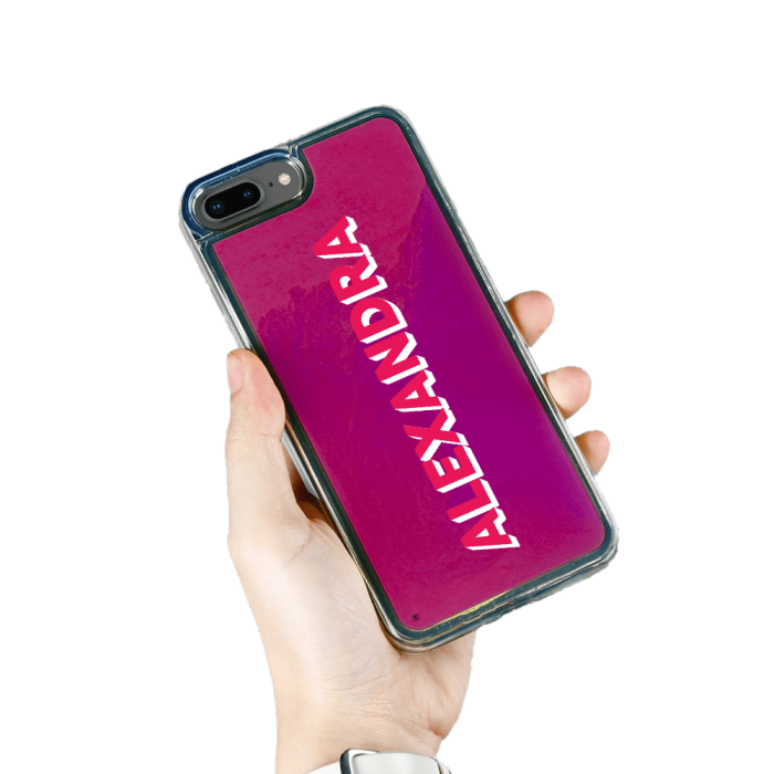 UTGATT5 - Designa Själv Neon Sand skal iPhone 7/8 Plus - Violet