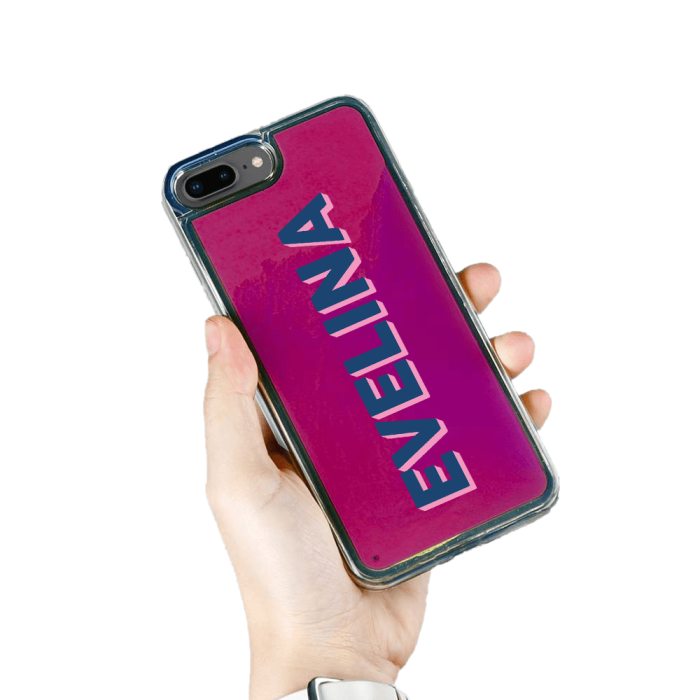 UTGATT5 - Designa Själv Neon Sand skal iPhone 7/8 Plus - Violet