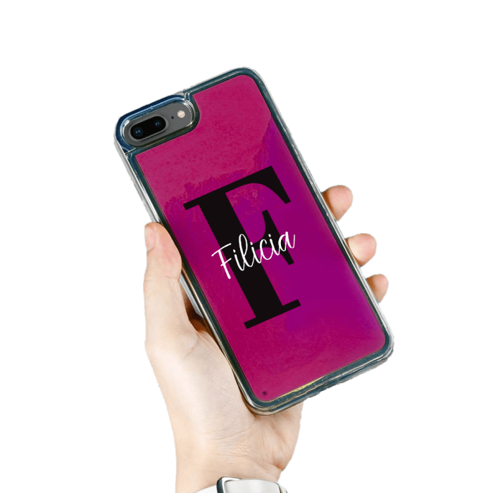 UTGATT5 - Designa Själv Neon Sand skal iPhone 7/8 Plus - Violet