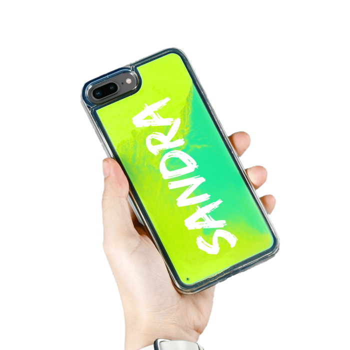 UTGATT5 - Designa Själv Neon Sand skal iPhone 7/8 Plus - Grön