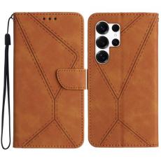 OEM - Mobilskal till Samsung Galaxy S26 Ultra KonstL&auml;der Flip- Brun