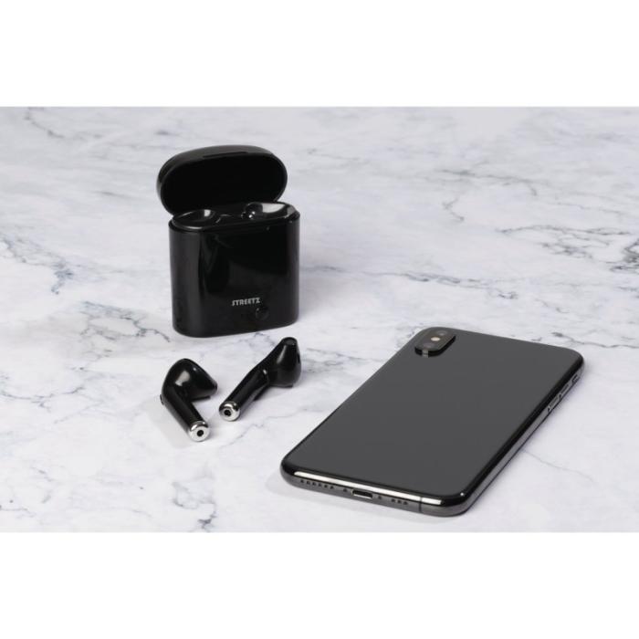 UTGATT1 - Streetz TWS-0007 True Wireless Grand semi-in-ear, fodral, Blk