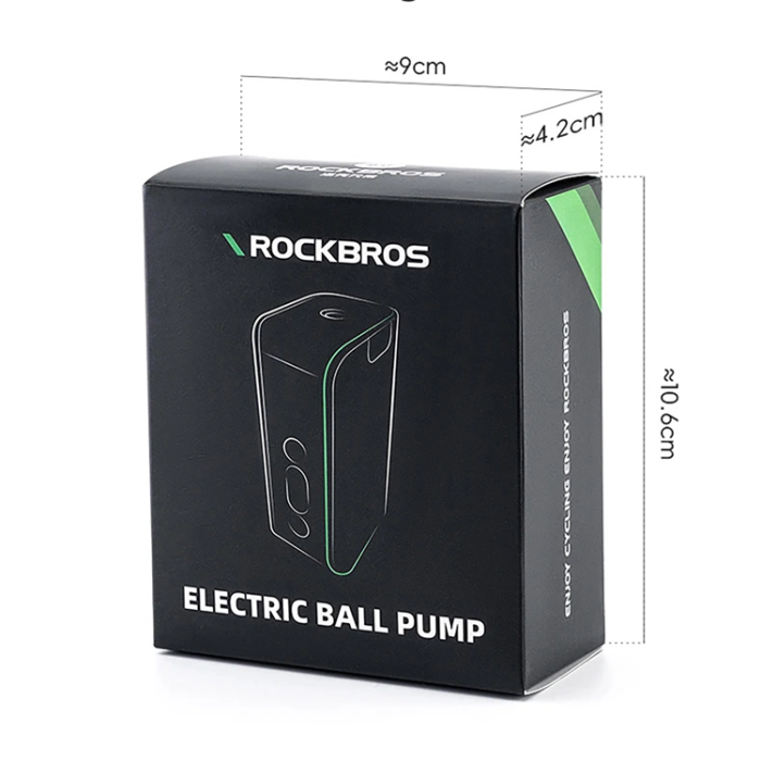 Rockbros - Rockbros Cykelpump Med Display för Däck/Kulor/Ballonger - Blå