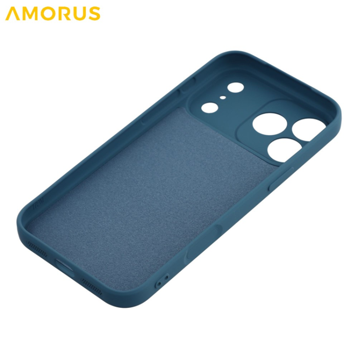 Amorus - AMORUS iPhone 17 Pro Mobilskal Precise Cutouts TPU Fiber - Sapphire