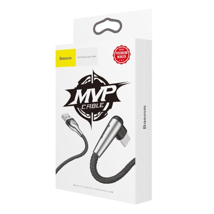UTGATT4 - Baseus MVP Mobile Game Lightning-kabel 2.4A 1 m - Svart